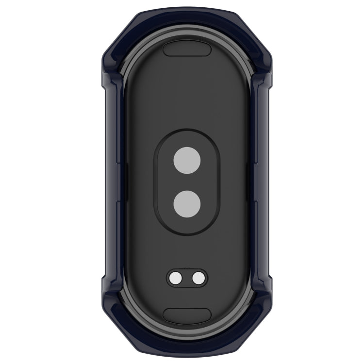 For Xiaomi Mi Band 8 PC + Tempered Glass Integrated Protective Watch Case(Ink Blue) - Smart Wear by PMC TechLife | Online Shopping South Africa | PMC TechLife