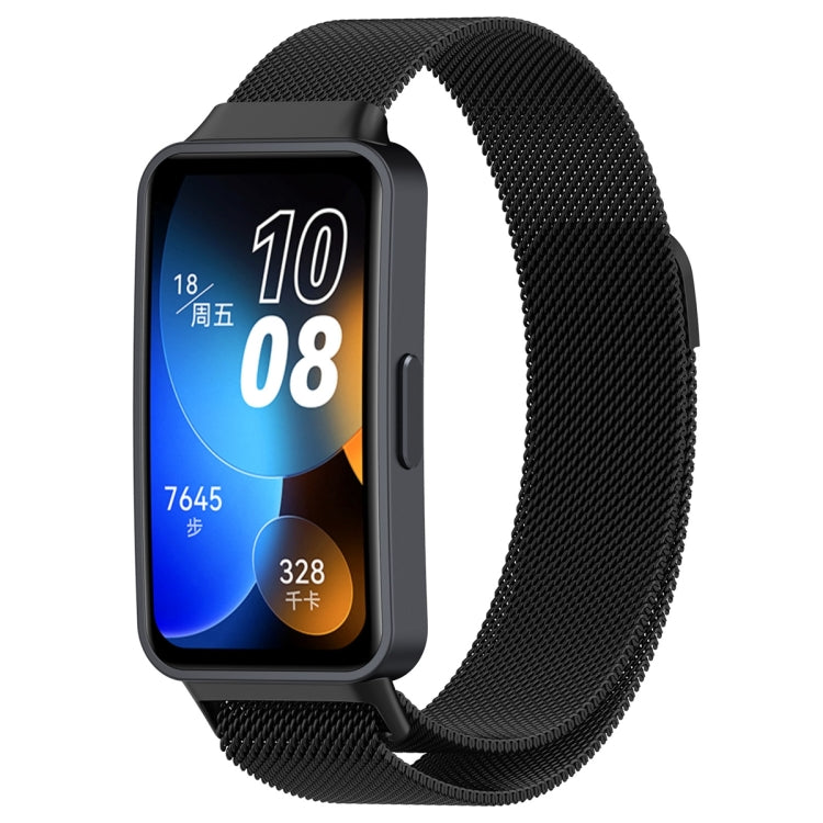 For Huawei Band 10 / 9 / 8 Milanese Metal Watch Band(Black) - Watch Bands by PMC TechLife | Online Shopping South Africa | PMC TechLife | Buy Now Pay Later Mobicred