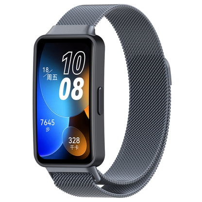 For Huawei Band 8 Milanese Metal Watch Band(Space Grey) - Smart Wear by PMC Jewellery | Online Shopping South Africa | PMC Jewellery