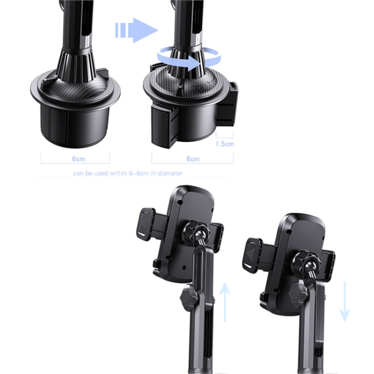 Yesido C195 Car Cup Holder Using Phone Bracket(Black) - Universal Car Holders by Yesido | Online Shopping South Africa | PMC TechLife | Buy Now Pay Later Mobicred