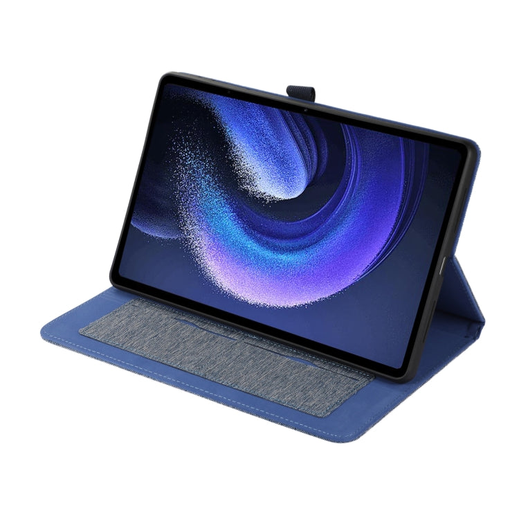 For Xiaomi Pad 6 / Pad 6 Pro Fabric Leather Tablet Case(Blue) - free shipping - PMC TechLife - Order now!