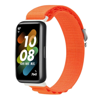 For Huawei Band 7 Loop Nylon Watch Band(Orange) - Smart Wear by PMC Jewellery | Online Shopping South Africa | PMC Jewellery