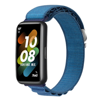 For Huawei Band 7 Loop Nylon Watch Band(Blue) - Smart Wear by PMC Jewellery | Online Shopping South Africa | PMC Jewellery