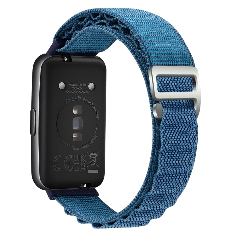 For Huawei Band 7 Loop Nylon Watch Band(Blue) - Smart Wear by PMC Jewellery | Online Shopping South Africa | PMC Jewellery