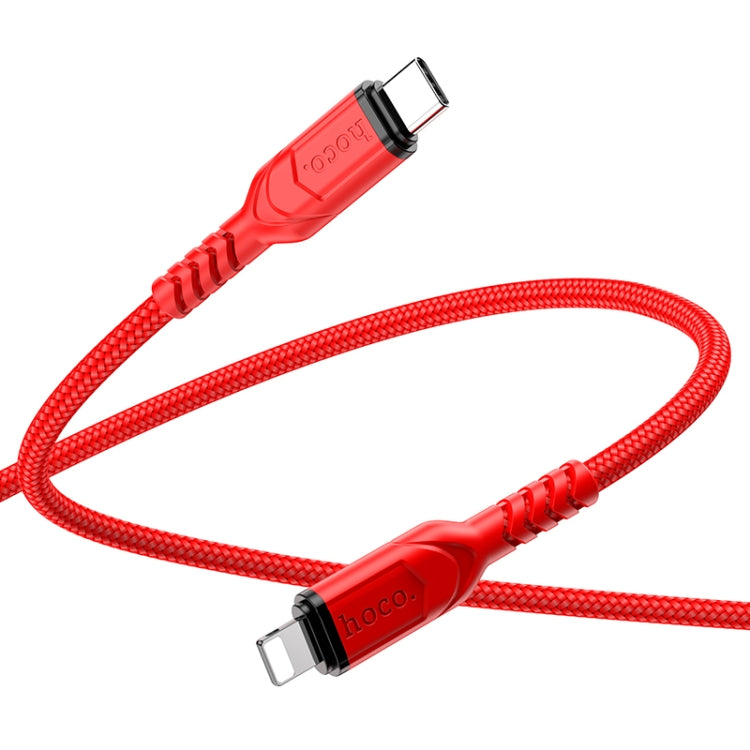 hoco X59 Victory PD 20W USB-C / Type-C to 8 Pin Charging Data Dable, Length:1m(Red) - 2 in 1 Cable by hoco | Online Shopping South Africa | PMC Jewellery