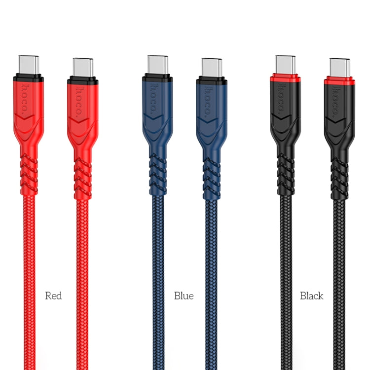 hoco X59 Victory 60W USB-C / Type-C to USB-C / Type-C Charging Data Dable, Length:2m(Blue) - USB-C & Type-C Cable by hoco | Online Shopping South Africa | PMC Jewellery