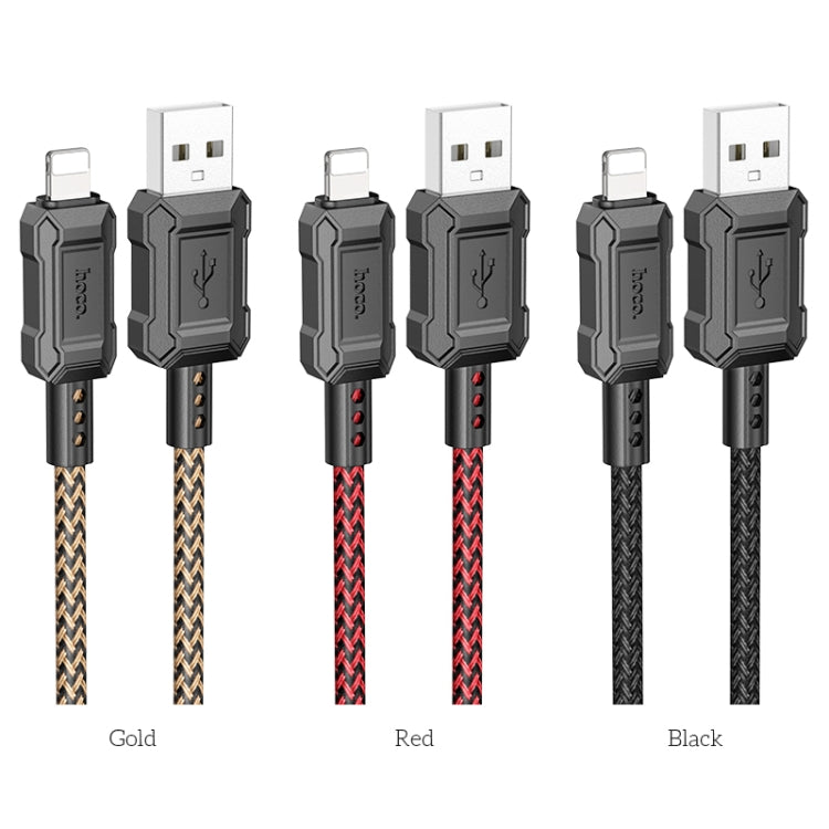 hoco X94 Leader 2.4A USB to 8 Pin Charging Data Dable, Length:1m(Red) - Normal Style Cable by hoco | Online Shopping South Africa | PMC Jewellery