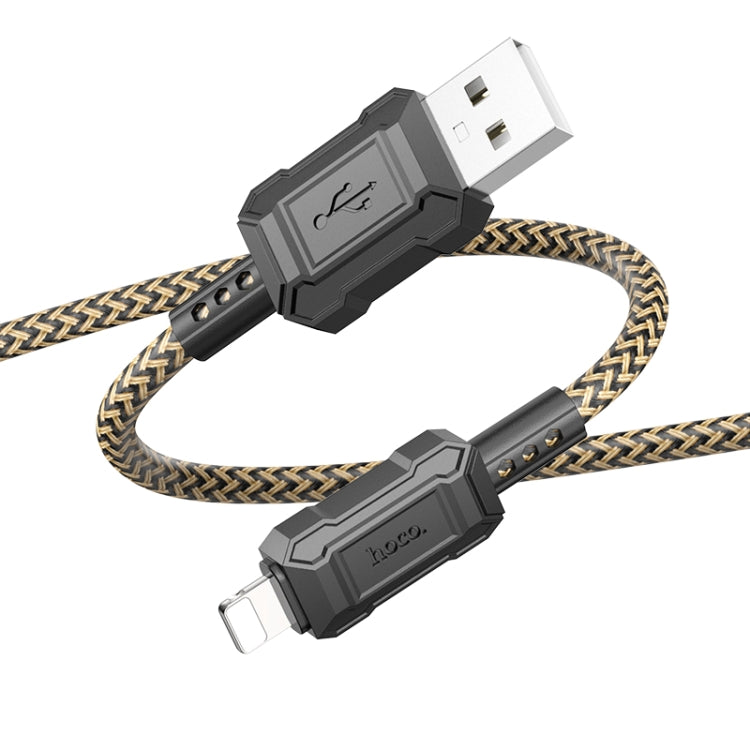 hoco X94 Leader 2.4A USB to 8 Pin Charging Data Dable, Length:1m(Gold) - Normal Style Cable by hoco | Online Shopping South Africa | PMC Jewellery