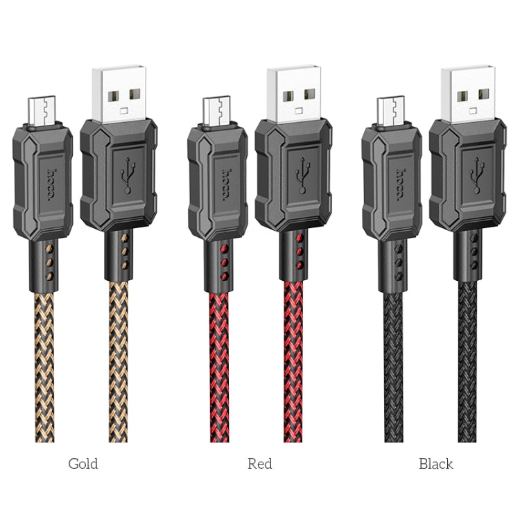 hoco X94 Leader 2.4A USB to Micro USB Charging Data Dable, Length:1m(Gold) - Micro USB Cable by hoco | Online Shopping South Africa | PMC Jewellery