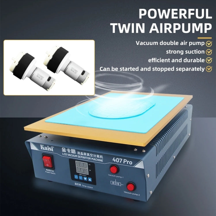 Kaisi 407 Pro 17 inch Dual Vacuum Pump LCD Screen Separator Machine(EU Plug) - free shipping - PMC TechLife - Order now!