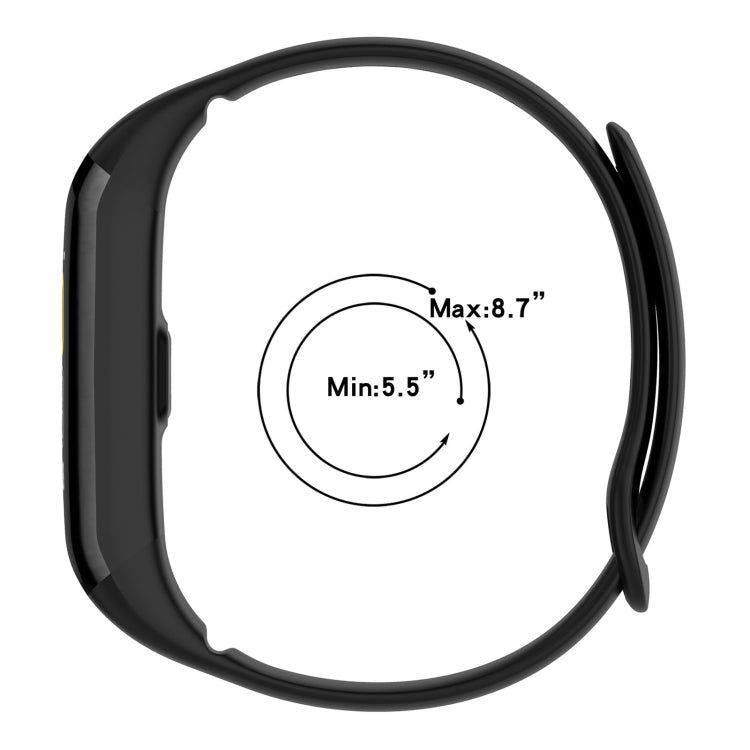 For Mambo Band 5 / 5S Solid Color Silicone Replacement Watch Band(Rose Red) - Smart Wear by PMC TechLife | Online Shopping South Africa | PMC TechLife