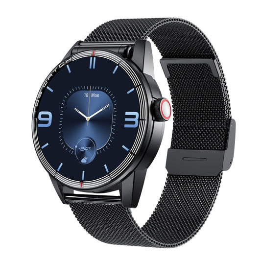 R6 1.32 inch Round Screen 2 in 1 Bluetooth Earphone Smart Watch, Support Bluetooth Call / Health Monitoring(Black Steel Strap) -  by PMC Jewellery | Online Shopping South Africa | PMC Jewellery