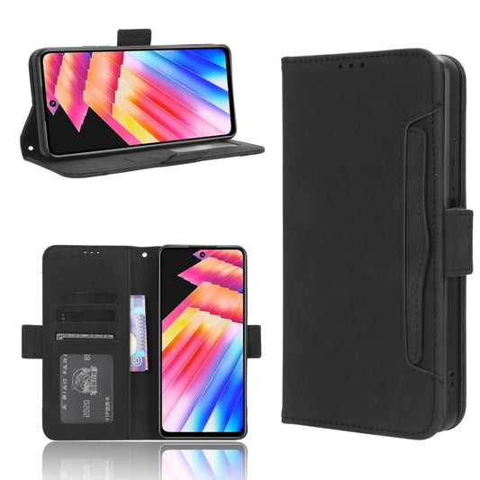 For Infinix Hot 30 4G X6831 Skin Feel Calf Texture Card Slots Leather Phone Case(Black) - Infinix Cases by PMC Jewellery | Online Shopping South Africa | PMC Jewellery