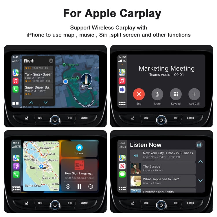 THT-020-2 USB + USB-C / Type-C Wired to Wireless Carplay Adapter for iPhone(Black) - free shipping - PMC TechLife - Order now!