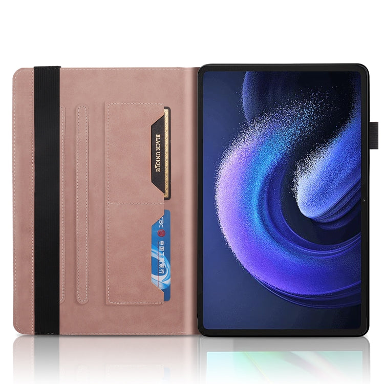 For Xiaomi Pad 6 / Pad 6 Pro Life Tree Series Horizontal Flip Leather Tablet Case(Rose Gold) -  by PMC Jewellery | Online Shopping South Africa | PMC Jewellery