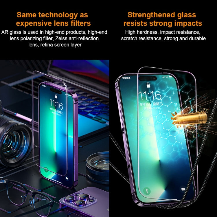 For iPhone 14 Pro Max WK WTP-070 King Kong Vacha 9D Curved AR Frosted Tempered Glass Film(Black) - iPhone 14 Pro Max Tempered Glass by WK | Online Shopping South Africa | PMC Jewellery