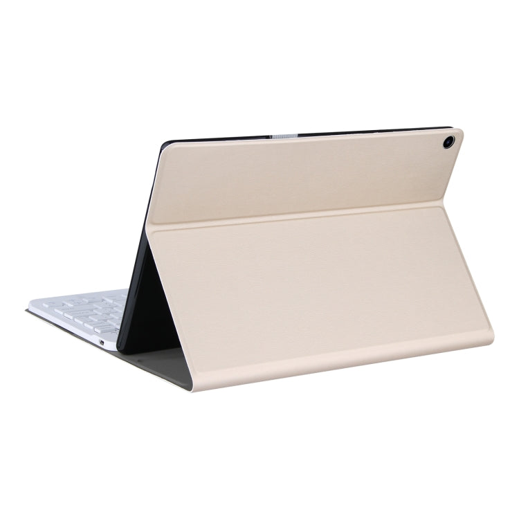 For Lenovo Tab M10 3rd Gen TB-328XU Bluetooth Keyboard Leather Tablet Case(Gold) - Lenovo Keyboard by PMC TechLife | Online Shopping South Africa | PMC TechLife
