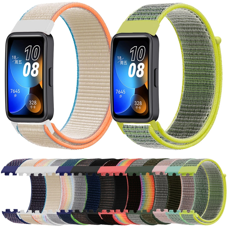 For Huawei Band 8 16mm Woven Nylon Loop Watch Band(Pinkish Color) - Watch Bands by PMC TechLife | Online Shopping South Africa | PMC TechLife