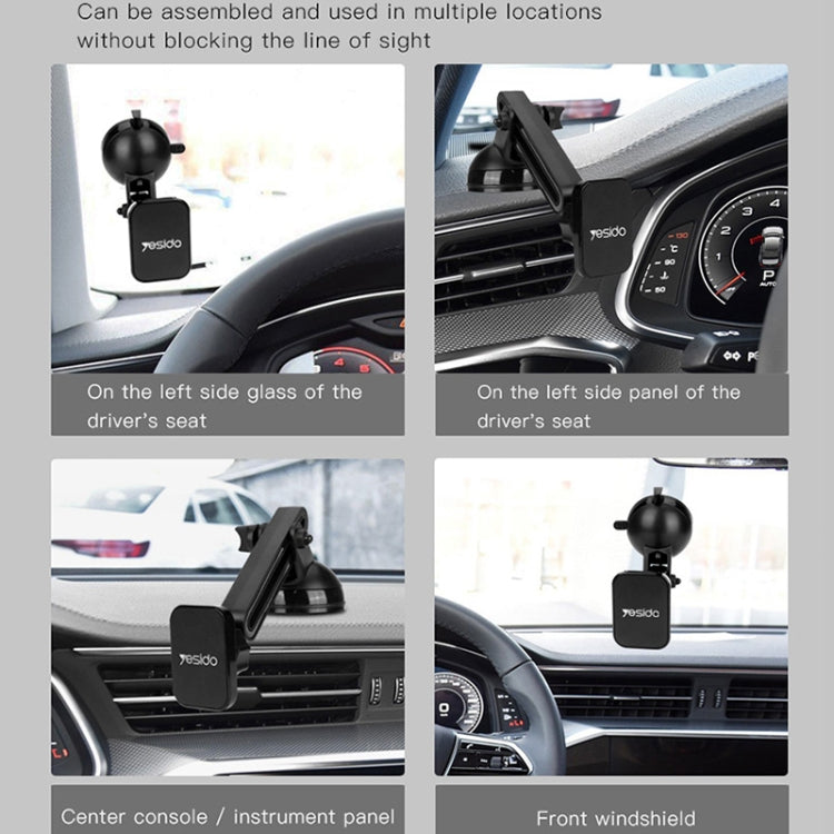 Yesido C39 Car Windshield Telescopic Magnetic Phone Holder(Black) - Car Holders by Yesido | Online Shopping South Africa | PMC Jewellery