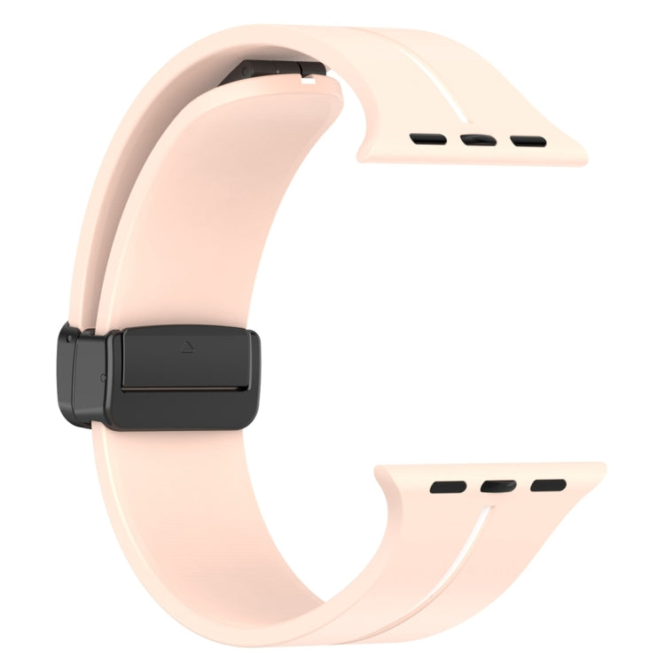 Two Color Folding Buckle Silicone Watch Band For Apple Watch 5 40mm(Pink+White) -  by PMC TechLife | Online Shopping South Africa | PMC TechLife