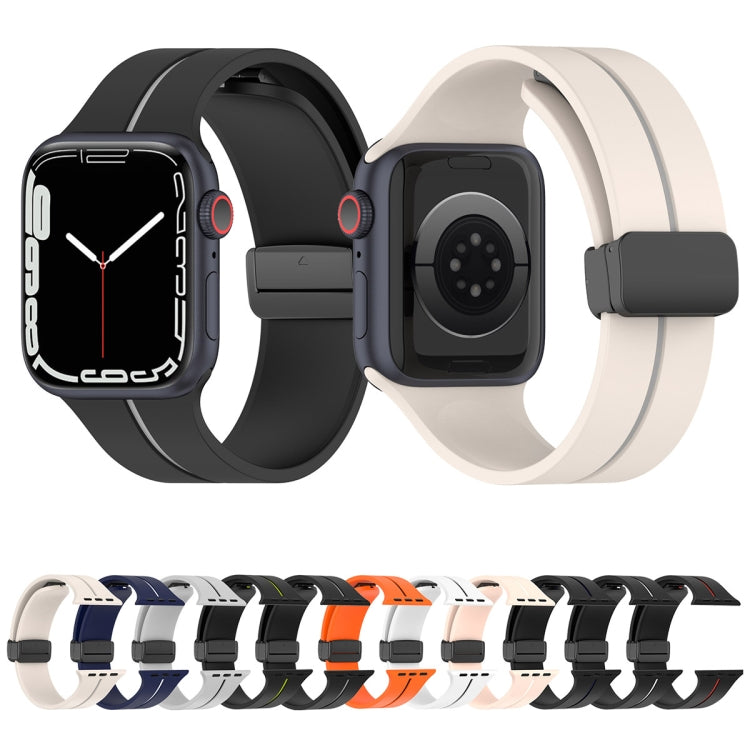 Two Color Folding Buckle Silicone Watch Band For Apple Watch 2 38mm(Light Grey+Black) -  by PMC TechLife | Online Shopping South Africa | PMC TechLife