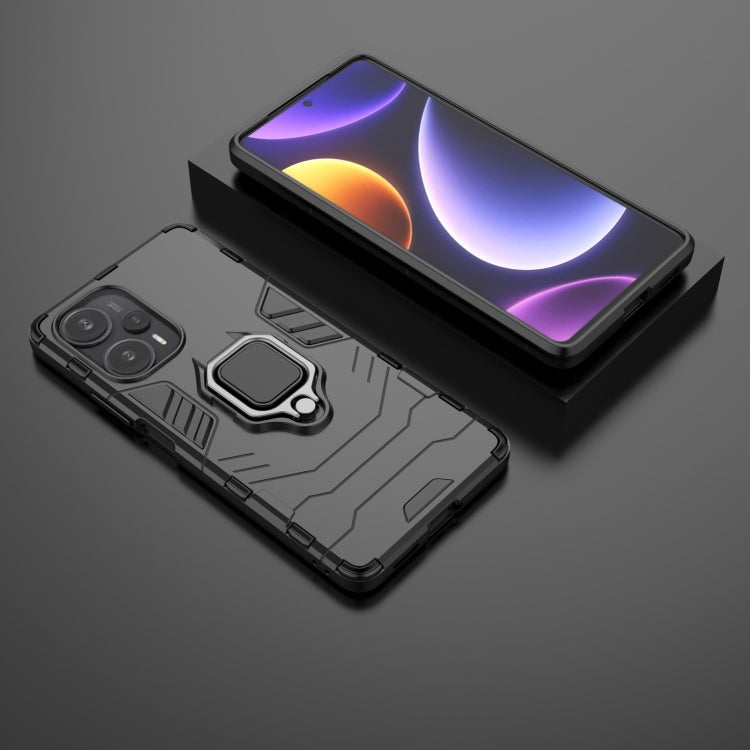 For Xiaomi Redmi Note 12 Turbo Magnetic Ring Holder PC + TPU Phone Case(Black) - free shipping - PMC TechLife - Order now!