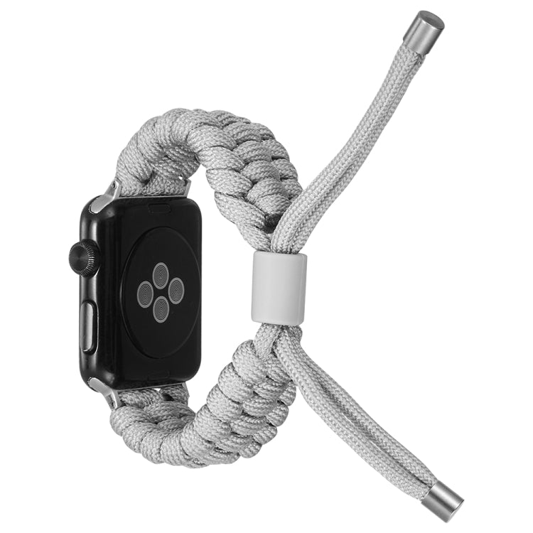 Stretch Plain Silicone Bean Watch Band For Apple Watch 8 41mm(Grey White) -  by PMC TechLife | Online Shopping South Africa | PMC TechLife