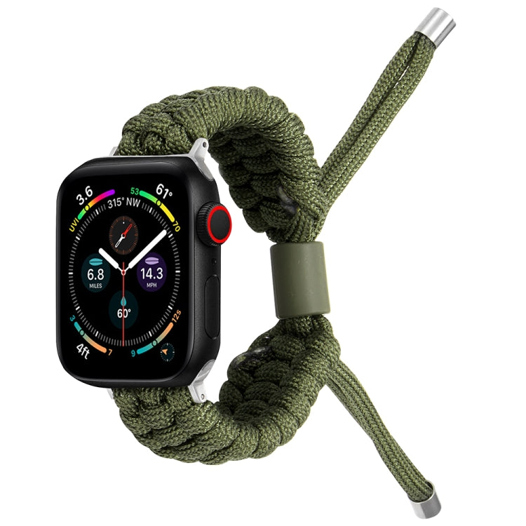 Stretch Plain Silicone Bean Watch Band For Apple Watch SE 40mm(Army Green) -  by PMC TechLife | Online Shopping South Africa | PMC TechLife