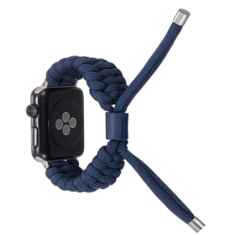 Stretch Plain Silicone Bean Watch Band For Apple Watch 3 38mm(Navy Blue) -  by PMC TechLife | Online Shopping South Africa | PMC TechLife