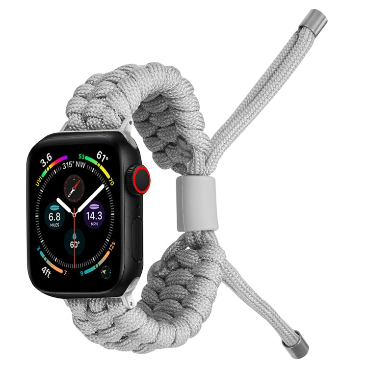 Stretch Plain Silicone Bean Watch Band For Apple Watch 2 38mm(Grey White) -  by PMC TechLife | Online Shopping South Africa | PMC TechLife