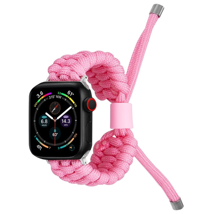 Stretch Plain Silicone Bean Watch Band For Apple Watch SE 2023 44mm(Light Pink) - Watch Bands by PMC TechLife | Online Shopping South Africa | PMC TechLife