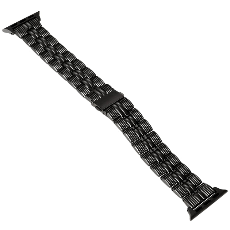 3-Beads Stripe Metal Watch Band For Apple Watch 8 41mm(Black) -  by PMC TechLife | Online Shopping South Africa | PMC TechLife