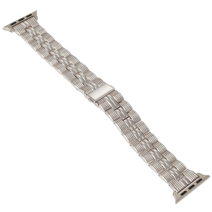 3-Beads Stripe Metal Watch Band For Apple Watch 8 45mm(Starlight) -  by PMC Jewellery | Online Shopping South Africa | PMC Jewellery