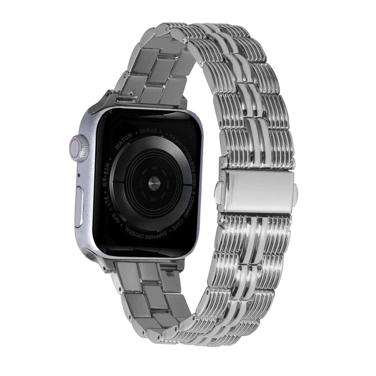 3-Beads Stripe Metal Watch Band For Apple Watch 2 38mm(Silver) -  by PMC TechLife | Online Shopping South Africa | PMC TechLife