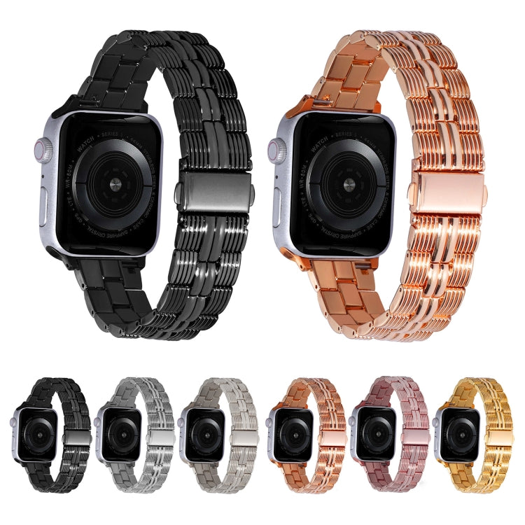 3-Beads Stripe Metal Watch Band For Apple Watch SE 2022 44mm(Silver) -  by PMC TechLife | Online Shopping South Africa | PMC TechLife