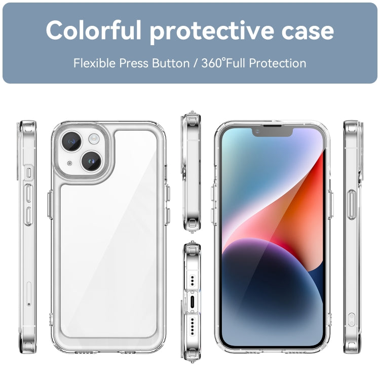 For iPhone 15 Colorful Series Acrylic + TPU Phone Case(Transparent) - iPhone 15 Cases by PMC TechLife | Online Shopping South Africa | PMC TechLife