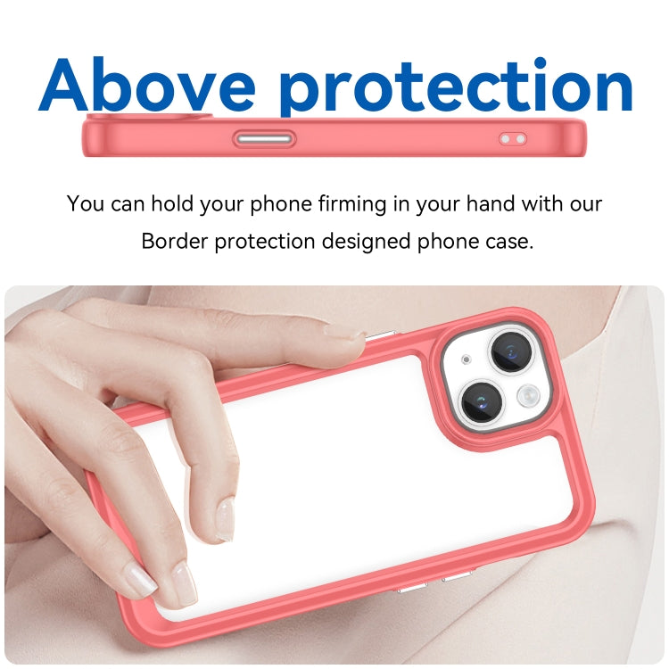 For iPhone 15 Plus Colorful Series Acrylic + TPU Phone Case(Red) - iPhone 15 Plus Cases by PMC TechLife | Online Shopping South Africa | PMC TechLife