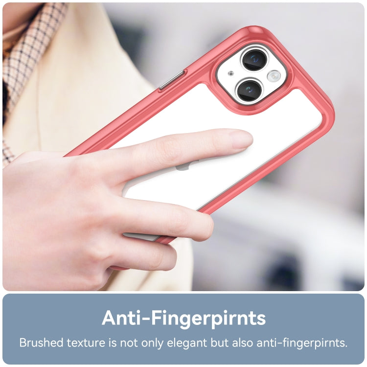 For iPhone 15 Plus Colorful Series Acrylic + TPU Phone Case(Red) - iPhone 15 Plus Cases by PMC TechLife | Online Shopping South Africa | PMC TechLife