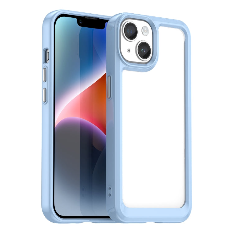For iPhone 15 Plus Colorful Series Acrylic + TPU Phone Case(Blue) - iPhone 15 Plus Cases by PMC TechLife | Online Shopping South Africa | PMC TechLife