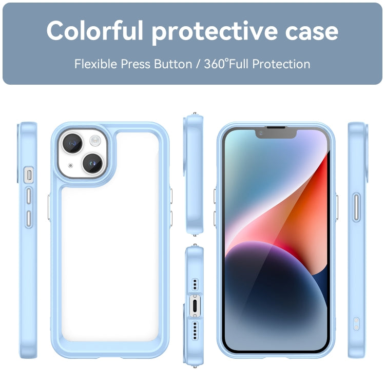 For iPhone 15 Plus Colorful Series Acrylic + TPU Phone Case(Blue) - iPhone 15 Plus Cases by PMC TechLife | Online Shopping South Africa | PMC TechLife