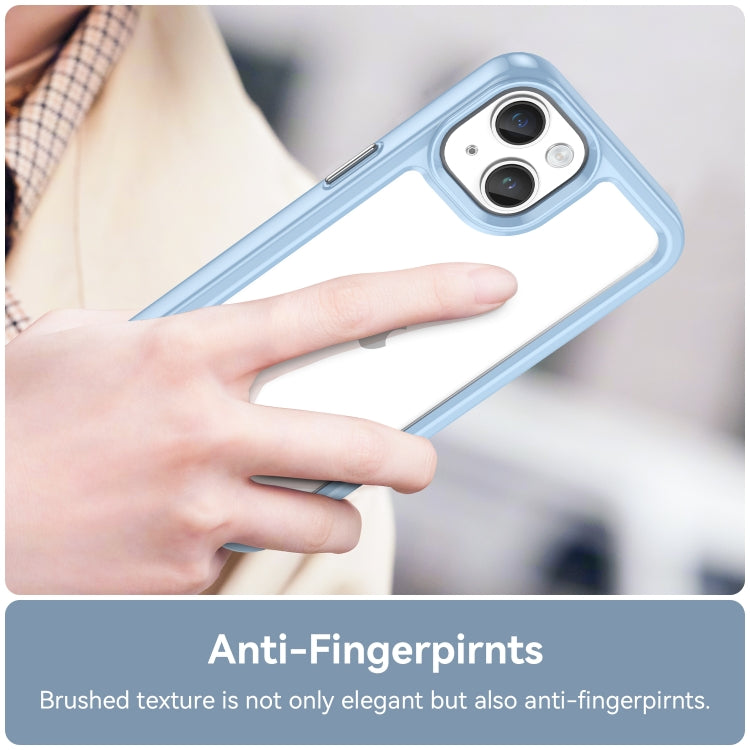 For iPhone 15 Plus Colorful Series Acrylic + TPU Phone Case(Blue) - iPhone 15 Plus Cases by PMC TechLife | Online Shopping South Africa | PMC TechLife