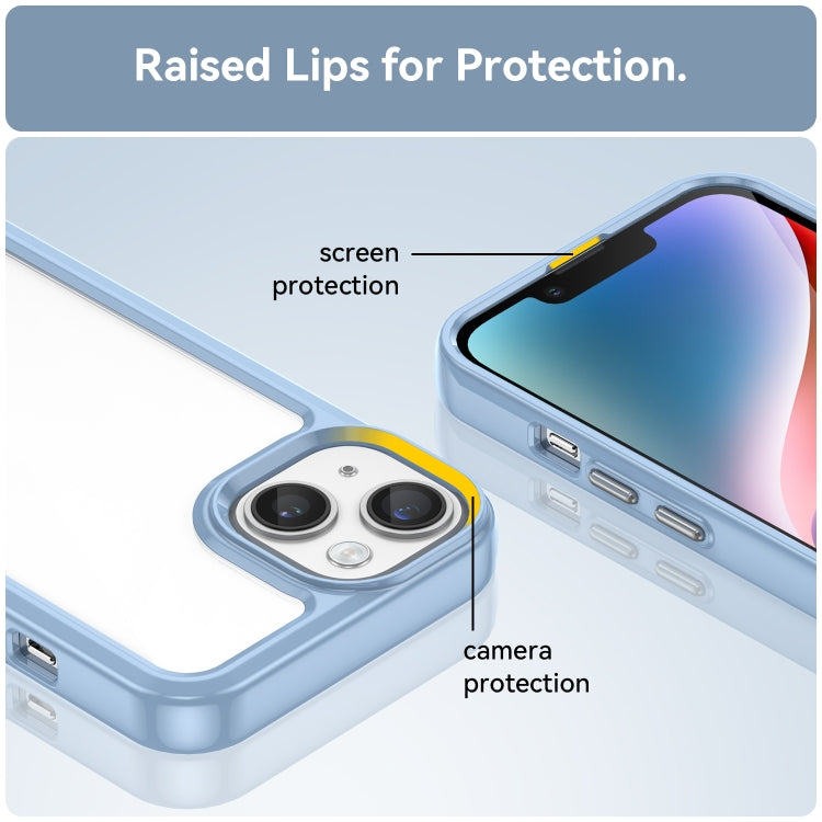 For iPhone 15 Plus Colorful Series Acrylic + TPU Phone Case(Blue) - iPhone 15 Plus Cases by PMC TechLife | Online Shopping South Africa | PMC TechLife