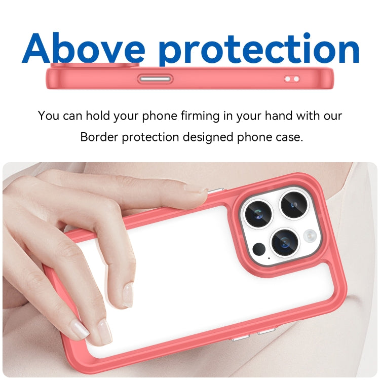 For iPhone 15 Pro Max Colorful Series Acrylic + TPU Phone Case(Red) - iPhone 15 Pro Max Cases by PMC TechLife | Online Shopping South Africa | PMC TechLife