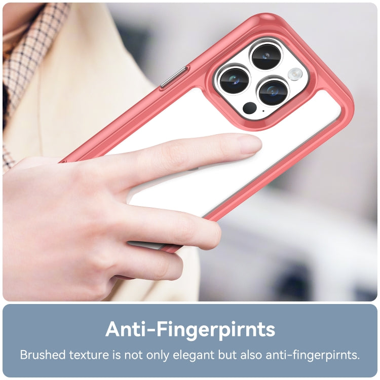 For iPhone 15 Pro Max Colorful Series Acrylic + TPU Phone Case(Red) - iPhone 15 Pro Max Cases by PMC TechLife | Online Shopping South Africa | PMC TechLife
