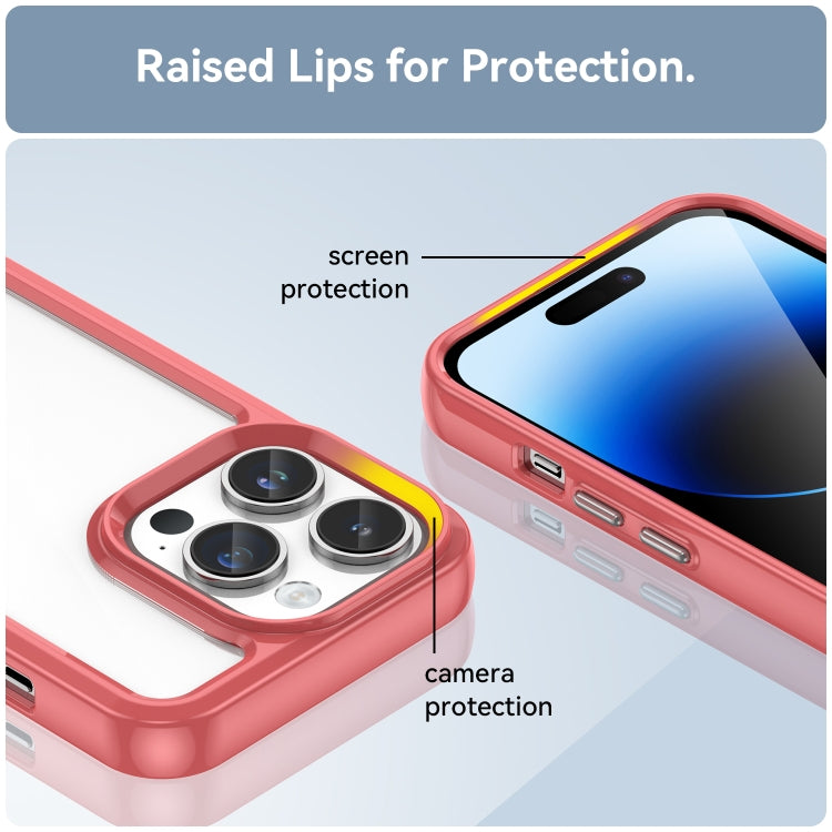 For iPhone 15 Pro Max Colorful Series Acrylic + TPU Phone Case(Red) - iPhone 15 Pro Max Cases by PMC TechLife | Online Shopping South Africa | PMC TechLife