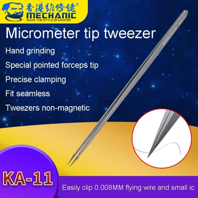 Mechanic KA-11 Non-magnetic Micrometer Pointed Tweezers - Tweezers by MECHANIC | Online Shopping South Africa | PMC Jewellery | Buy Now Pay Later Mobicred