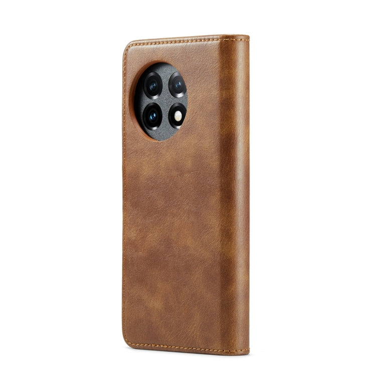 For OnePlus 11 DG.MING Crazy Horse Texture Detachable Magnetic Leather Case(Brown) - free shipping - PMC TechLife - Order now!