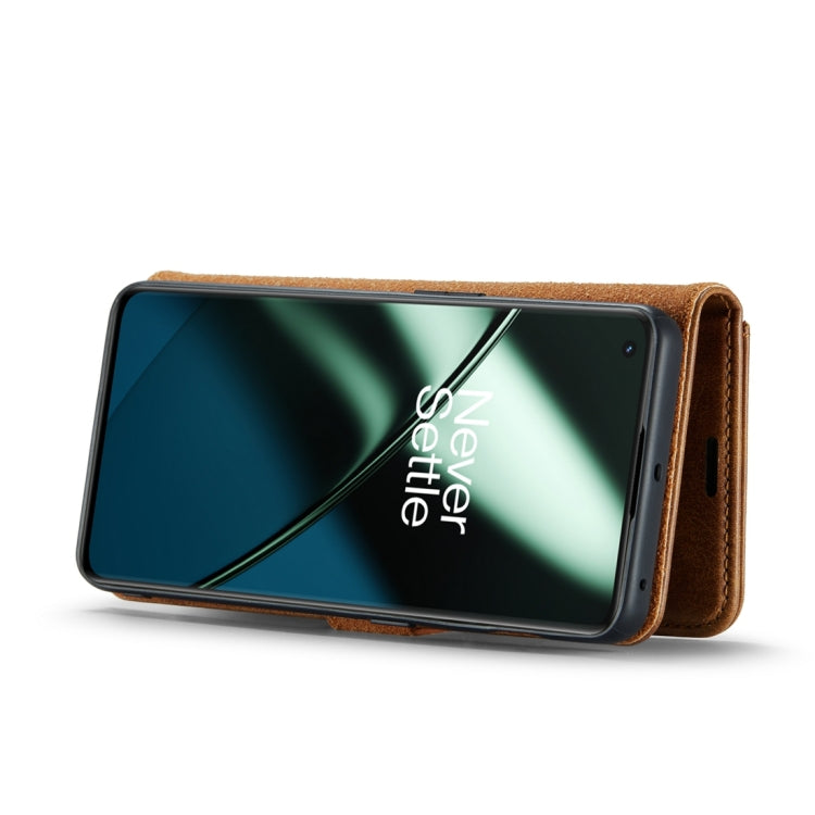 For OnePlus 11 DG.MING Crazy Horse Texture Detachable Magnetic Leather Case(Brown) - free shipping - PMC TechLife - Order now!