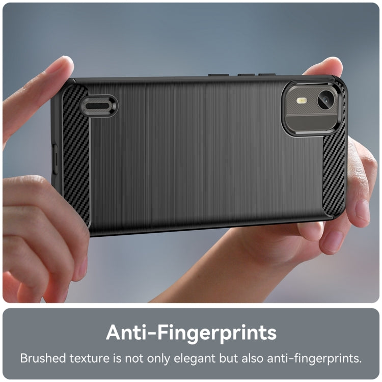 For Nokia C12 Brushed Texture Carbon Fiber TPU Phone Case(Black) - free shipping - PMC TechLife - Order now!