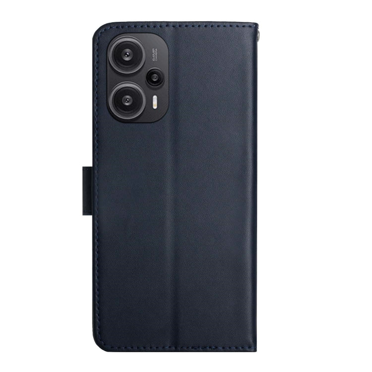 For Xiaomi Poco F5 Genuine Leather Fingerprint-proof Flip Phone Case(Blue) - free shipping - PMC TechLife - Order now!